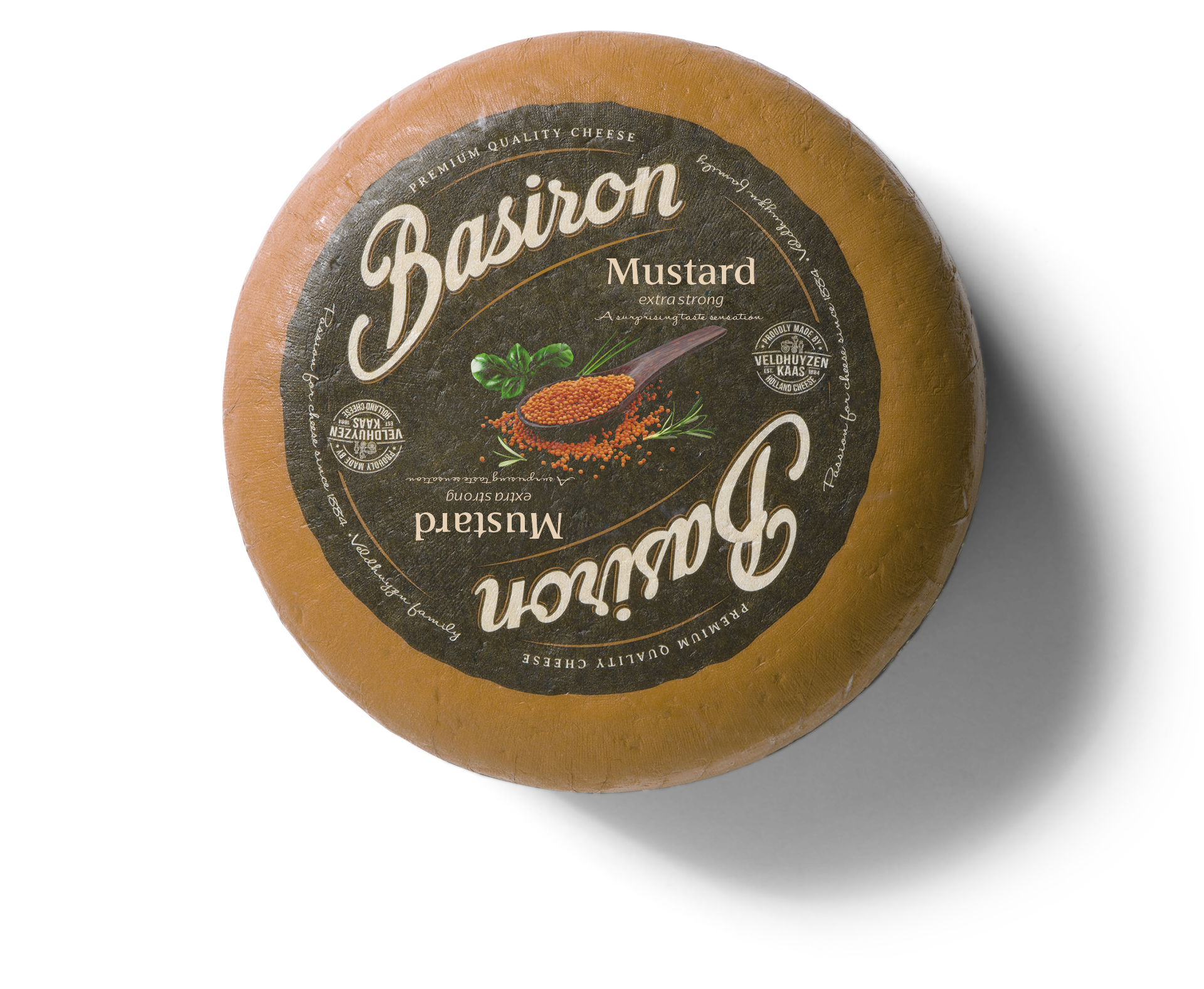 Basiron Mustard Wheel Cheese