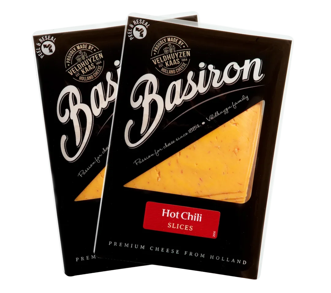 Basiron Cheese Food Service Hot Chili Slices Packaging
